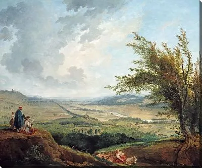 Картина Обширный ландшафт близ Парижа