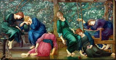 Картина Садовый двор; из серии «Шиповник»