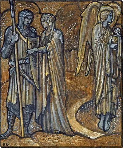 Картина Эскиз витража «Ланселот и Гвиневра»