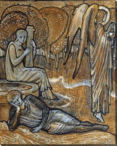 Картина Эскиз витража «Как Галахад искал Сангриал»