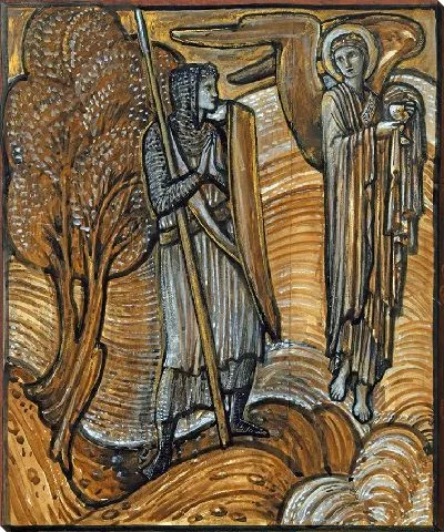 Картина Эскиз витража «Спящий Гавейн»