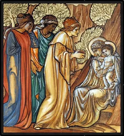 Эскиз витража «Поклонение волхвов»