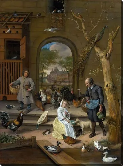 Картина Портрет Якобы Марии ван Вассенар (1654-1683), известный как «Птичий двор»