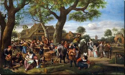 Картина Крестьянское веселье возле гостиницы (ранее «Ярмарка в Уормонде»)