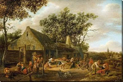 Картина Крестьяне танцуют в таверне