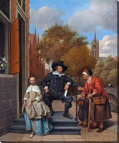 Картина Адольф и Катарина Крезеры, известные как «Бургомистр Делфта и его дочь»