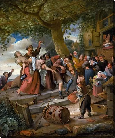 Картина Свинье место в хлеву