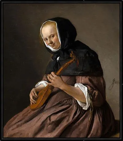 Картина Женщина, играющая на цитре