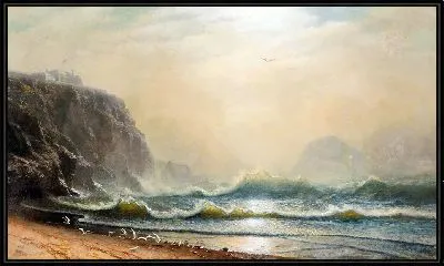 Картина Клифф Хаус и залив Сан-Франциско