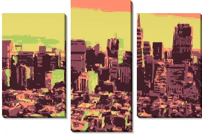 Модульная картина Сан-Франциско (San Francisco) №3