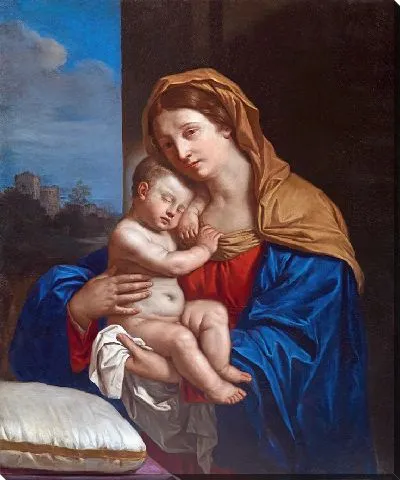 Картина Богоматерь со спящим младенцем