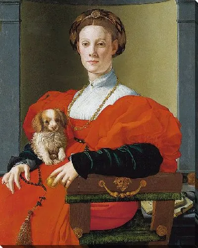 Картина Портрет дамы с собачкой