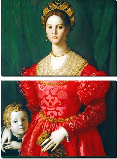 Картина Молодая женщина и ее маленький мальчик