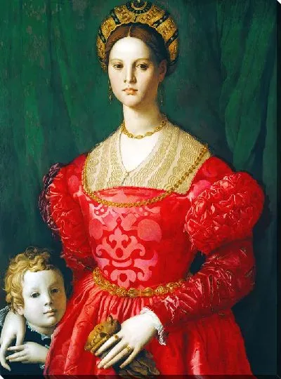 Картина Молодая женщина и ее маленький мальчик