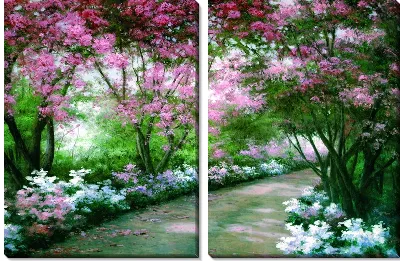 Модульная картина Тропинка в саду (The path in the garden)