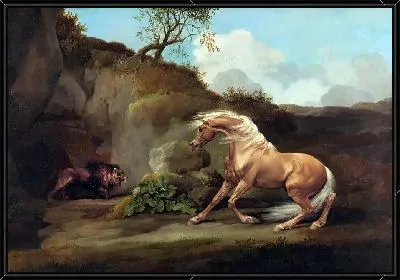 Лошадь, напуганная львом-1