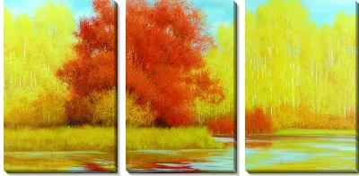 Модульная картина Осенний лес (Autumn forest) №3