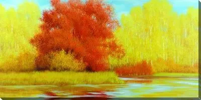 Картина маслом Осенний лес (Autumn forest) №3