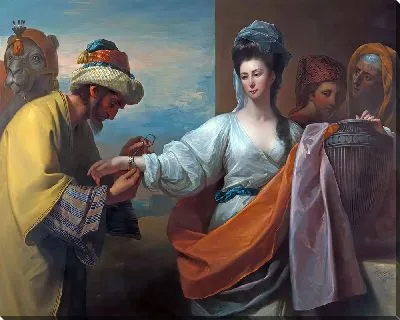 Картина Ребекка получает браслет у колодца