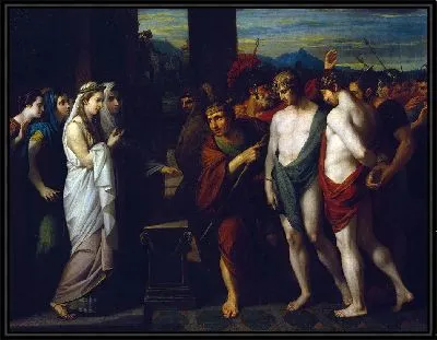 Пилад и Орест приведены в жертву Ифигении