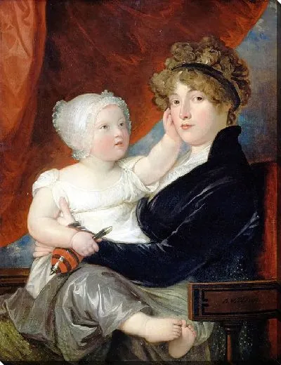 Картина Миссис Бенджамин Уэст II с сыном Бенджамином Уэстом III