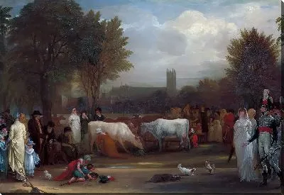 Картина Доярки в Сент-Джеймсском парке, Вестминстерское аббатство за его пределами