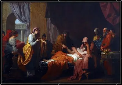 Врач Эрасистрат узнает о любви Антиоха к Стратонике