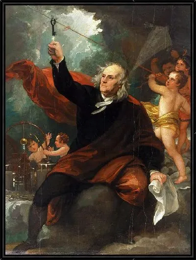 Картина Бенджамин Франклин черпает электричество с неба