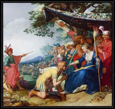 Феаген получает пальмовую ветвь от Хариклеи