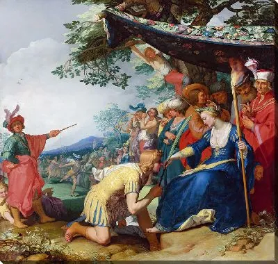 Картина Феаген получает пальмовую ветвь от Хариклеи