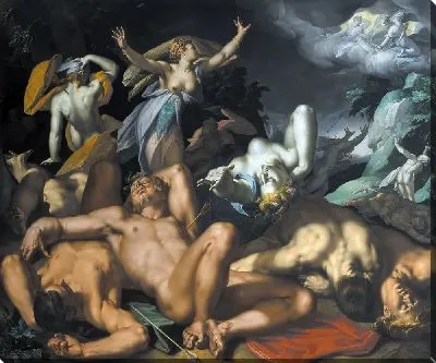 Картина Аполлон и Диана наказывают Ниобею, убивая ее детей