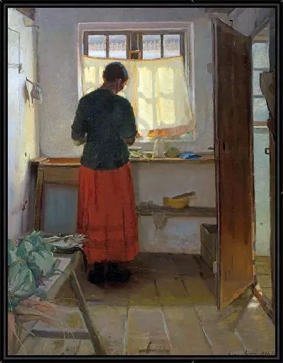 Картина Горничная на кухне