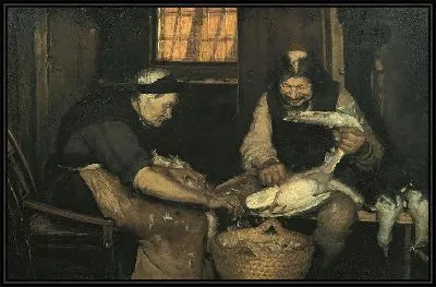 Старая пара ощипывает чаек. Ларс Гайхеде и старая Лене