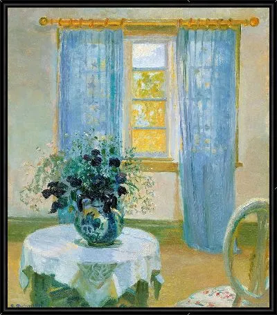 Интерьер с клематисами