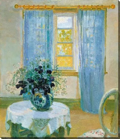 Интерьер с клематисами