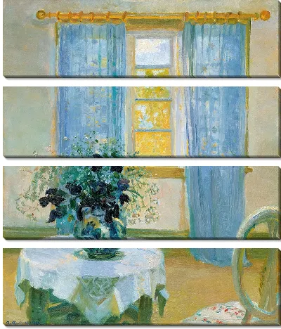 Интерьер с клематисами