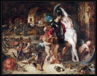 Возвращение с войны Марс обезоружен Венерой