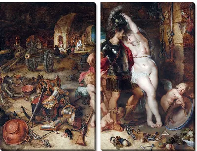 Возвращение с войны Марс обезоружен Венерой