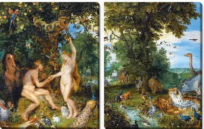 Эдемский сад с грехопадением человека