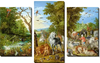 Картина Вход животных в Ноев ковчег