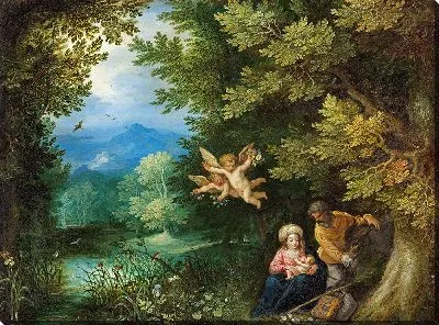 Картина Отдых на пути в Египет