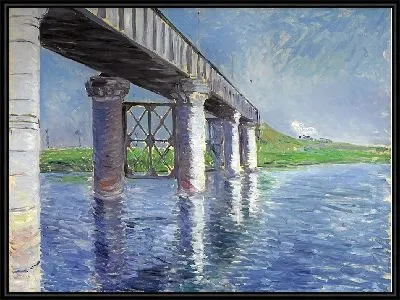 Сена и железнодорожный мост в Аржантёе