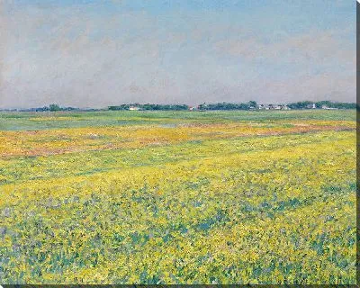Картина Равнина Женвилье, желтые поля
