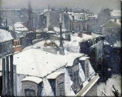 Крыши в снегу (эффект снега)