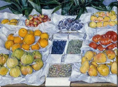 Картина Фрукты, выставленные на подставке