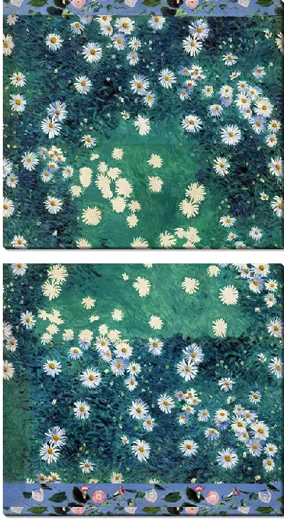 Картина Клумба с маргаритками