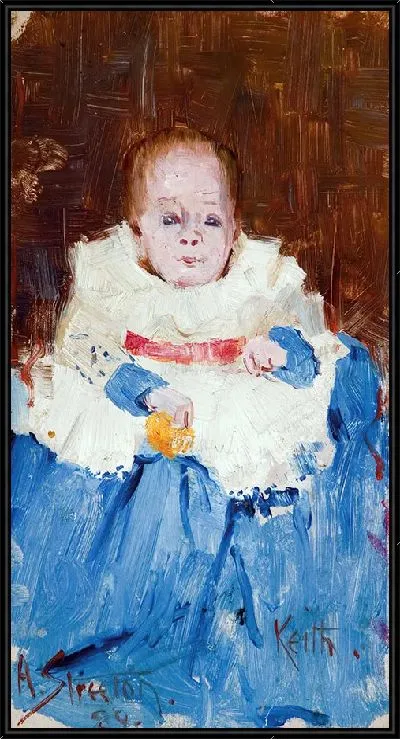 Картина Оранжевый, синий и белый (портрет Кита)