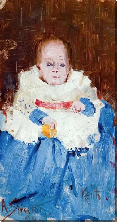 Картина Оранжевый, синий и белый (портрет Кита)