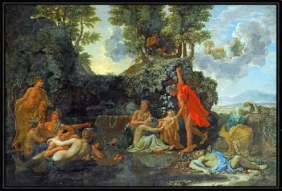 Картина Младенец Вакх, переданный нимфам Нисы. Смерть Эхо и Нарцисса