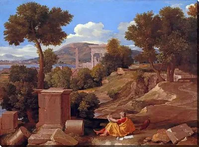 Картина Пейзаж со святым Иоанном на Патмосе